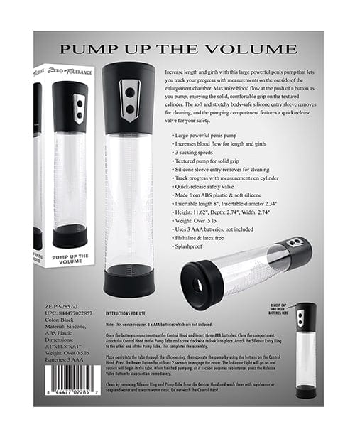 Evolved Novelties INC Zero Tolerance Pump Up The Volume Penis Toys