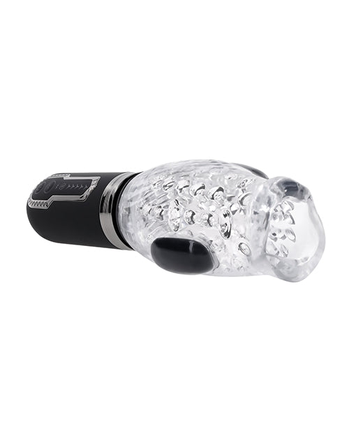 Evolved Novelties INC Zero Tolerance Thrill Ride Rechargeable Stroker - Black/Clear Penis Toys