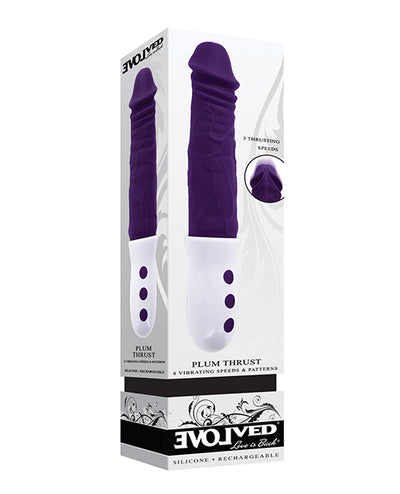 Evolved Novelties INC Evolved Plum Thrust Realistic Shaft Vibrator - Purple Vibrators