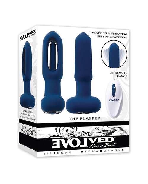 Evolved Novelties INC Evolved The Flapper Remote Controlled Clit Tickler &amp; Vibrator - Blue Vibrators