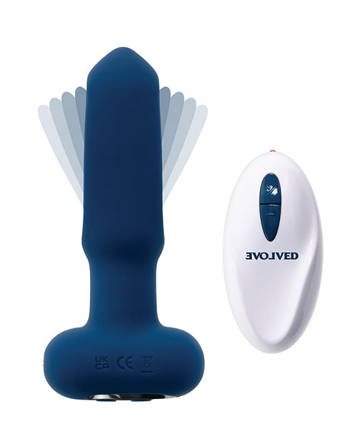Evolved Novelties INC Evolved The Flapper Remote Controlled Clit Tickler &amp; Vibrator - Blue Vibrators