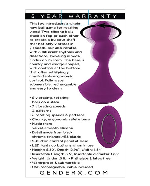 Evolved Novelties INC Gender X Ball Game - Purple Vibrators