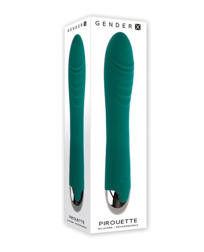 Evolved Novelties INC Gender X Pirouette Twirling Vibrator - Teal Vibrators