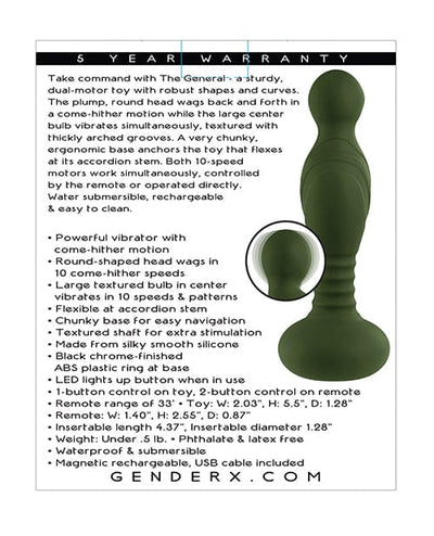 Evolved Novelties INC Gender X The General - Green Vibrators