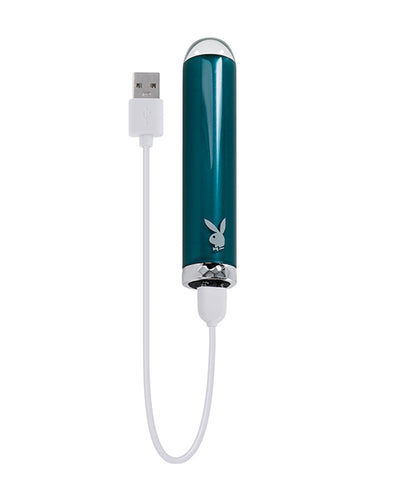 Evolved Novelties INC Playboy Pleasure Emerald Bullet Vibrator - Deep Teal Vibrators