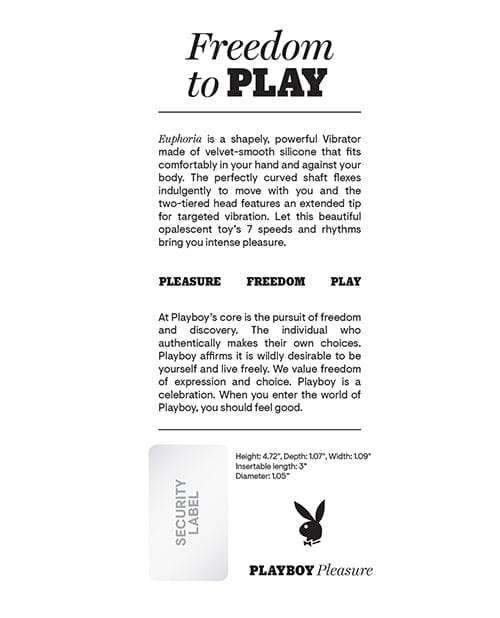 Evolved Novelties INC Playboy Pleasure Euphoria Mini G-spot Vibrator - Opal Vibrators