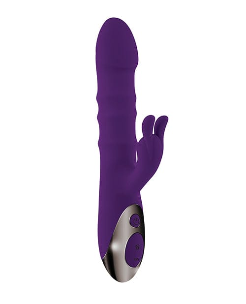 Evolved Novelties INC Playboy Pleasure Hop To It Rabbit Vibrator - Acai Vibrators