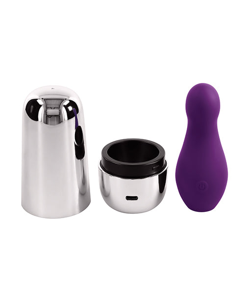 Evolved Novelties INC Playboy Pleasure The Jet Set Vibrator - Acai/Silver Vibrators