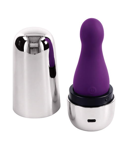 Evolved Novelties INC Playboy Pleasure The Jet Set Vibrator - Acai/Silver Vibrators