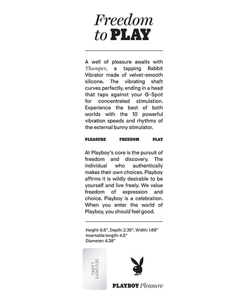 Evolved Novelties INC Playboy Pleasure Thumper Rabbit Vibrator - Wild Aster Vibrators
