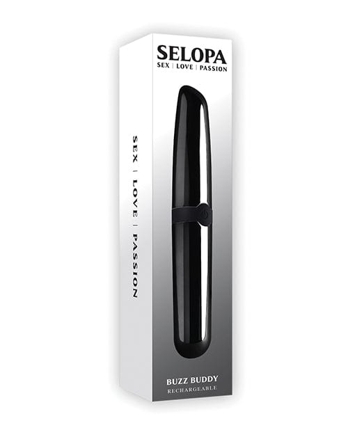 Evolved Novelties INC Selopa Buzz Buddy - Black Chrome Vibrators