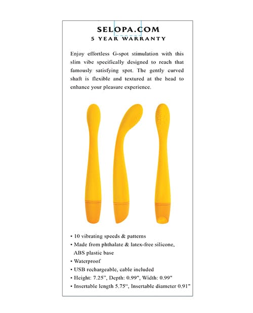 Evolved Novelties INC Selopa Lemon Squeeze - Yellow Vibrators