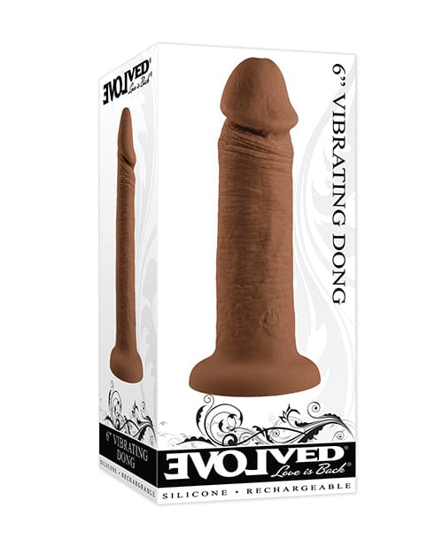 Evolved Novelties Evolved 6 Inch Vibrating Dong Dark Vibrators