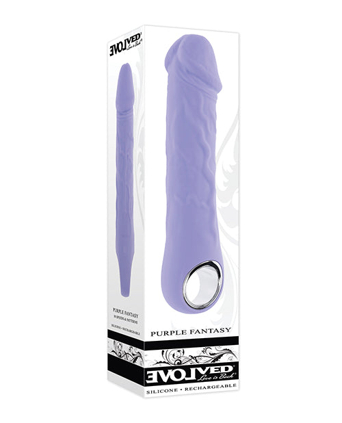 Evolved Novelties Evolved Purple Fantasy Realistic Vibrator - Purple Vibrators