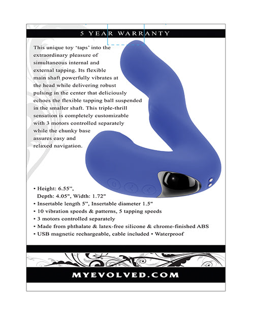 Evolved Novelties Evolved Tappity Tap Vibrator - Blue Vibrators