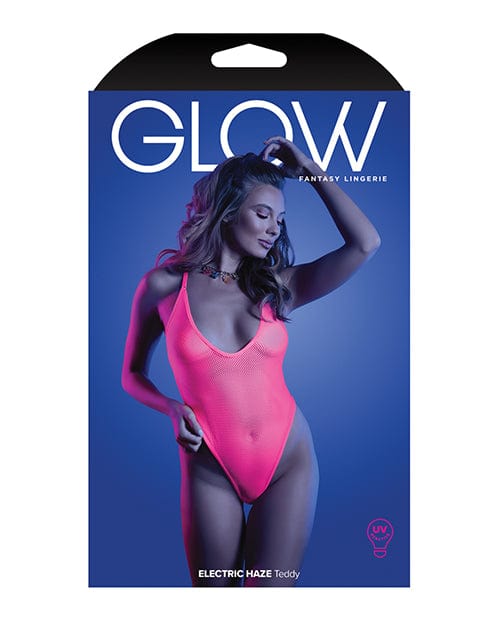 Fantasy Lingerie Glow Electric Haze Teddy Neon Pink Lingerie &amp; Costumes