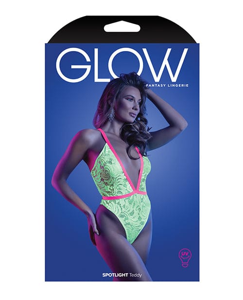 Fantasy Lingerie Glow Spotlight Teddy Neon Chartreuse Lingerie &amp; Costumes