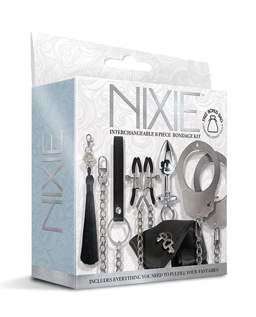 Global Novelties LLC Nixie Interchangeable 8 Pc Bondage Kit Kink &amp; BDSM