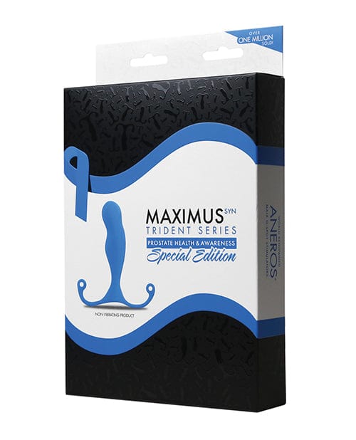 High Island Health-aneros Aneros Maxumus Syn Trident Special Edition Prostate Stimulator - Blue Anal Toys
