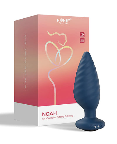 Honey Play Box Noah App-Controlled Rotating Butt Plug - Navy Blue Anal Toys