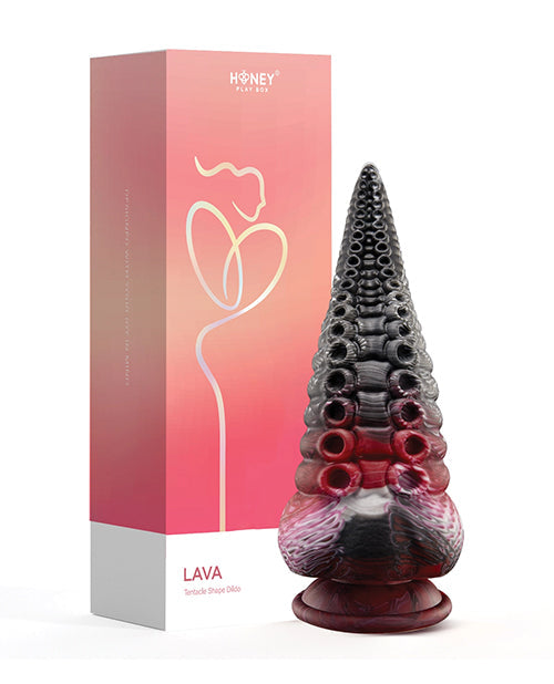 Honey Play Box Lava Tentacle Shape Suction Cup Dildo - Multi Color Dildos