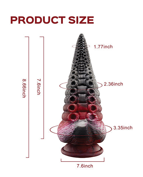 Honey Play Box Lava Tentacle Shape Suction Cup Dildo - Multi Color Dildos