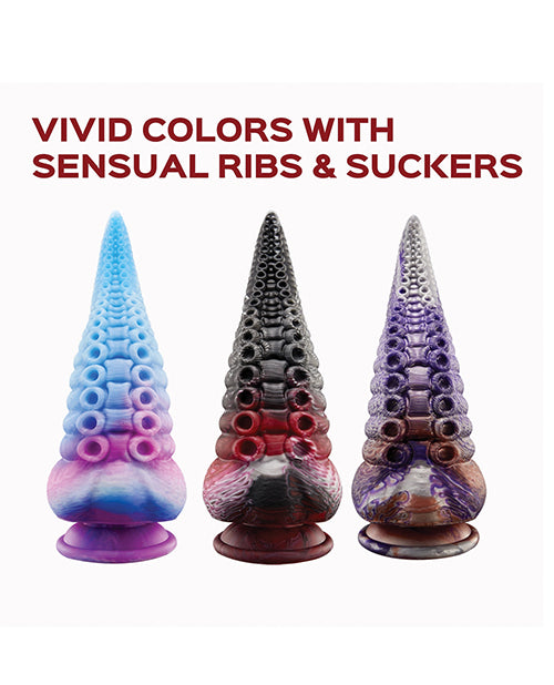 Honey Play Box Lava Tentacle Shape Suction Cup Dildo - Multi Color Dildos