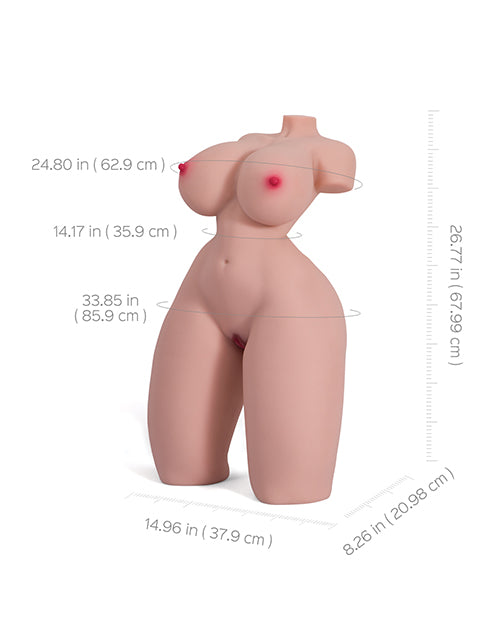 Honey Play Box Mara Realistic Chest &amp; Buttocks Adult Torso Sex Doll Penis Toys