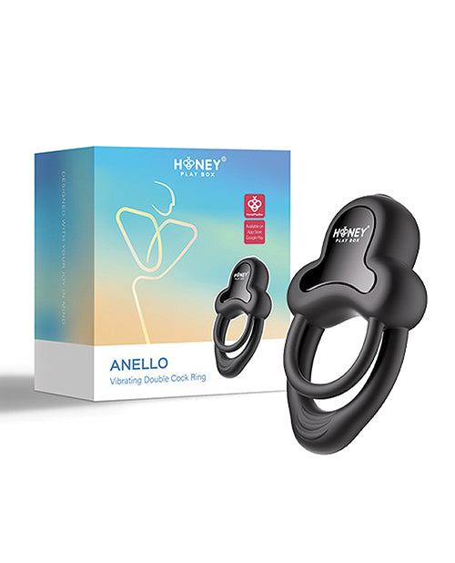 Honey Play Box Anello Vibrating Double Cock Ring with Clitoral Stimulator Vibrators