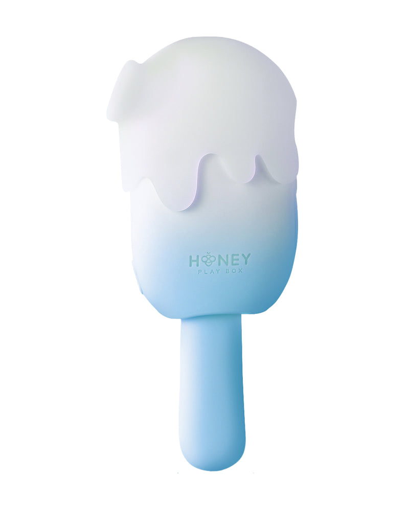 Honey Play Box Bite Me Sucking, Tapping & Vibrating Cream Pop Stimulator - Blue/White Vibrators