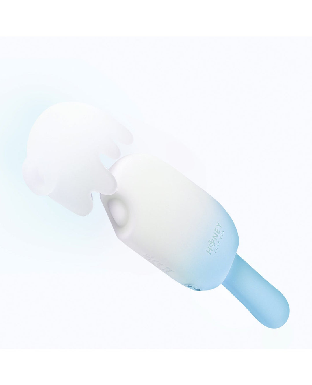 Honey Play Box Bite Me Sucking, Tapping &amp; Vibrating Cream Pop Stimulator - Blue/White Vibrators