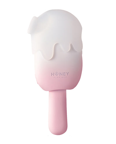 Honey Play Box Bite Me Sucking, Tapping & Vibrating Cream Pop Stimulator - Pink/White Vibrators