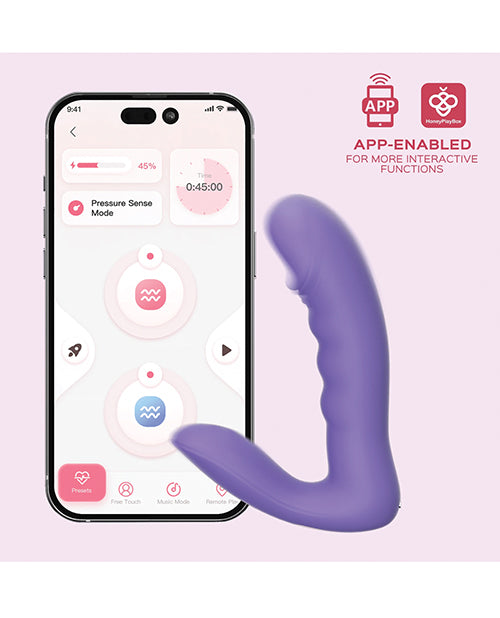 Honey Play Box RORA App-Controlled Rotating G-Spot Vibrator &amp; Clitoral Stimulator - Purple Vibrators