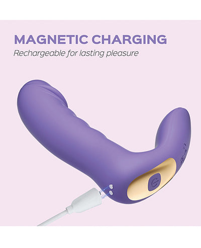 Honey Play Box RORA App-Controlled Rotating G-Spot Vibrator & Clitoral Stimulator - Purple Vibrators