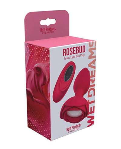 Hott Products Rosebud Tushy Light Up Butt Plug - Red Anal Toys