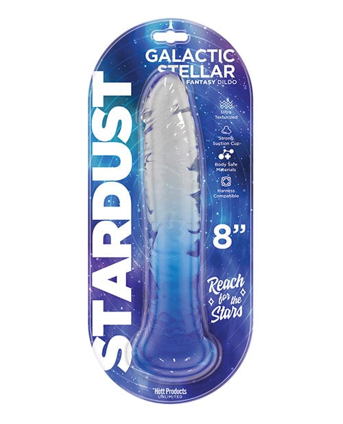 Hott Products Stardust Galactic Stellar 8" Jelly Dildo - Crystal Blue Dildos