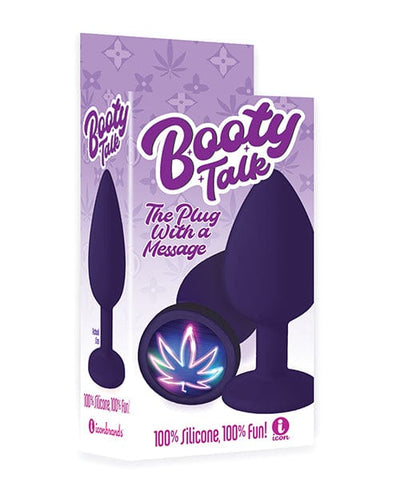 Icon Brands INC The 9's Booty Calls Neon Leaf Plug - Purple Anal Toys