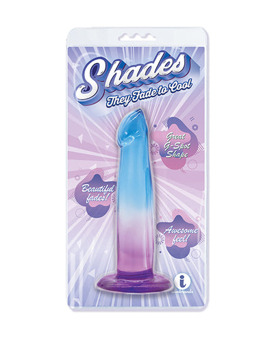 Icon Brands INC Shades Jelly TPR Gradient Dong Small - Blue/Purple Dildos