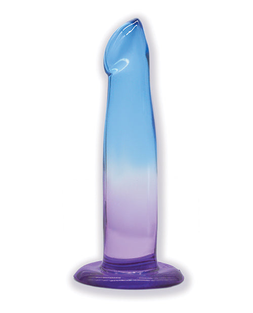 Icon Brands INC Shades Jelly TPR Gradient Dong Small - Blue/Purple Dildos