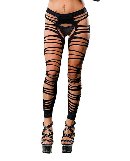 Ilanco Knitting INC Dba Beverly Beverly Hills Naughty Girl Crotchless Side Straps Leggings O/s Lingerie &amp; Costumes
