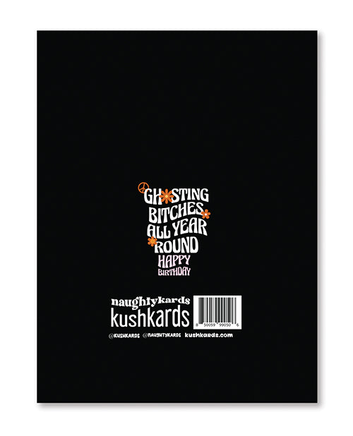 Kush Kards Halloween Ghosting Birthday Greeting Card with Sticker Bachelorette &amp; Party Supplies