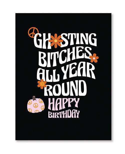 Kush Kards Halloween Ghosting Birthday Greeting Card with Sticker Bachelorette &amp; Party Supplies