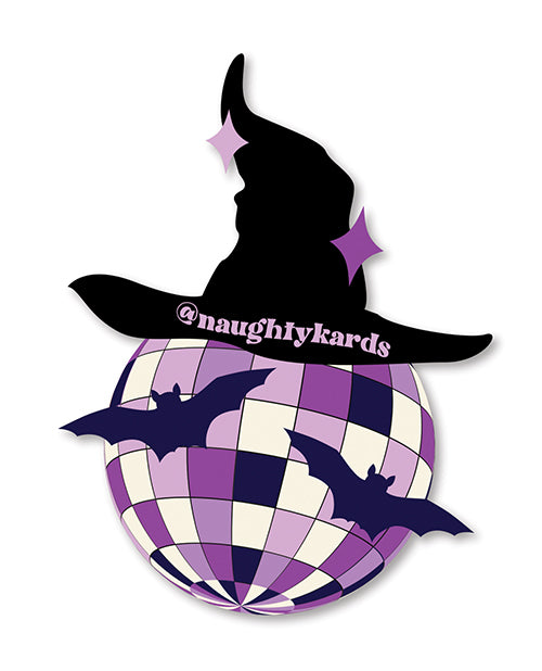 Halloween Witch Face Greeting Card with Sticker