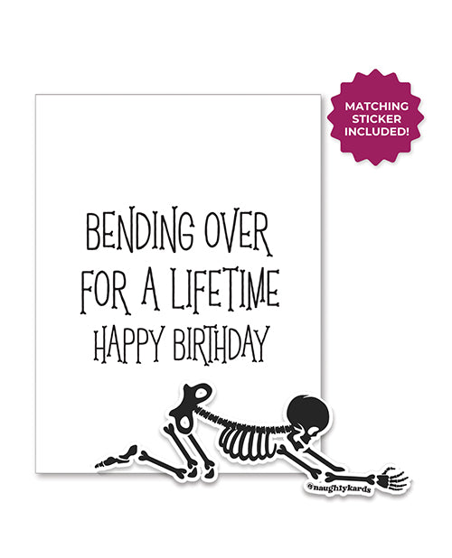 Kush Kards LLC Halloween Bending Over Birthday Greeting Card w/Sticker Bachelorette &amp; Party Supplies