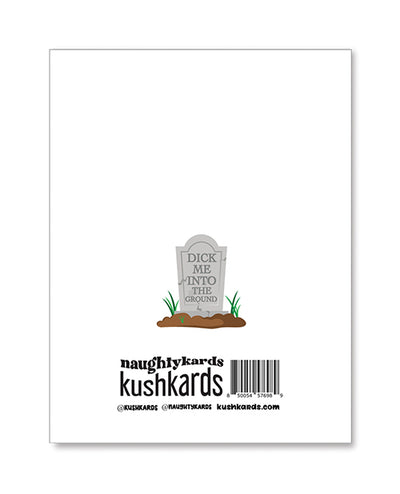 Kush Kards LLC Halloween Dick In Ground Greeting Card w/Sticker Bachelorette & Party Supplies