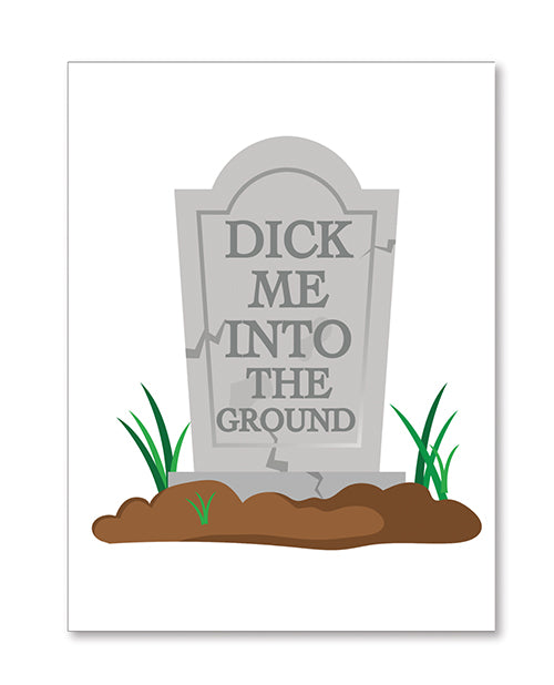 Kush Kards LLC Halloween Dick In Ground Greeting Card w/Sticker Bachelorette & Party Supplies