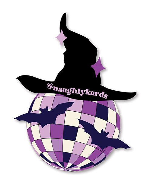 Kush Kards Halloween Witch Disco Ball Sticker - Pack of 3 Novelties