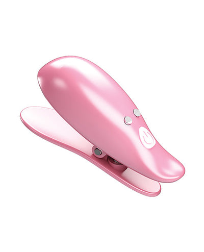 Liaoyang Baile Health Care Produ Pretty Love Leaf Wireless Vibrating Nipple Clamps - Pink Kink & BDSM