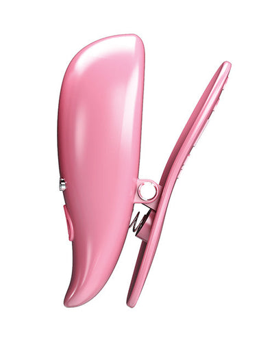 Liaoyang Baile Health Care Produ Pretty Love Leaf Wireless Vibrating Nipple Clamps - Pink Kink & BDSM