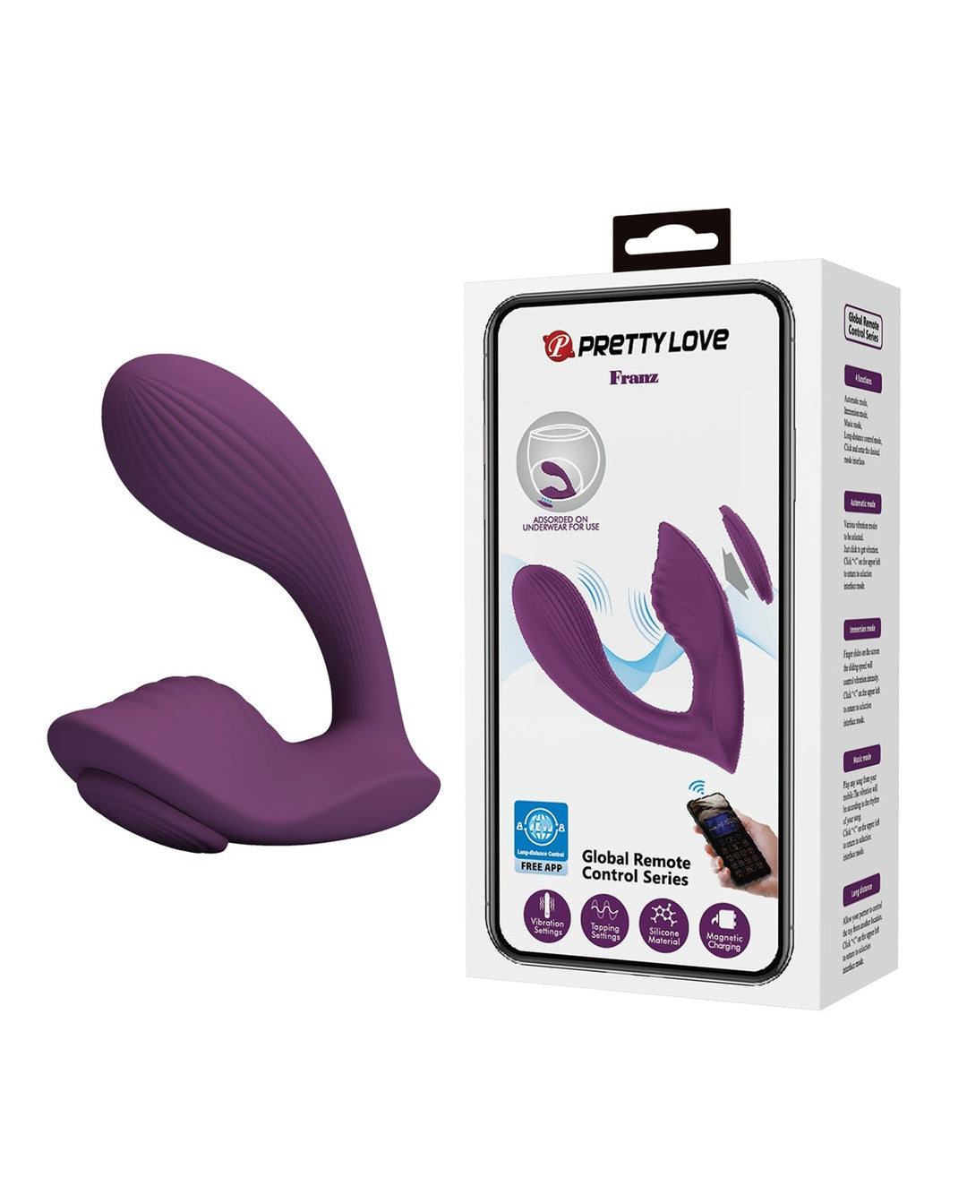 Pretty Love Franz Magnetic App-Controlled Panty Vibe - Purple OrchidToys.com Pretty Love Franz Magnetic App-Controlled Panty Vibe - Purple OrchidToys.com